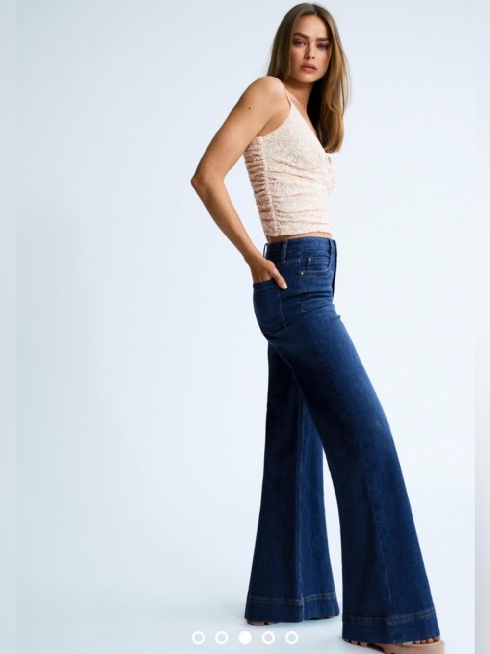 ANTHROPOLOGIE Maeve The Jada High Rise Wide Leg Denim Jeans Size 31